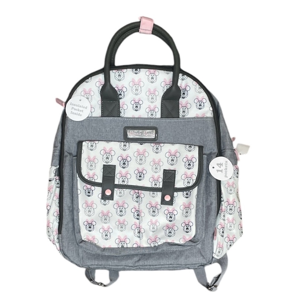 NEW Disney Baby Diaper Backpack with Minnie Mouse Changing Pad.